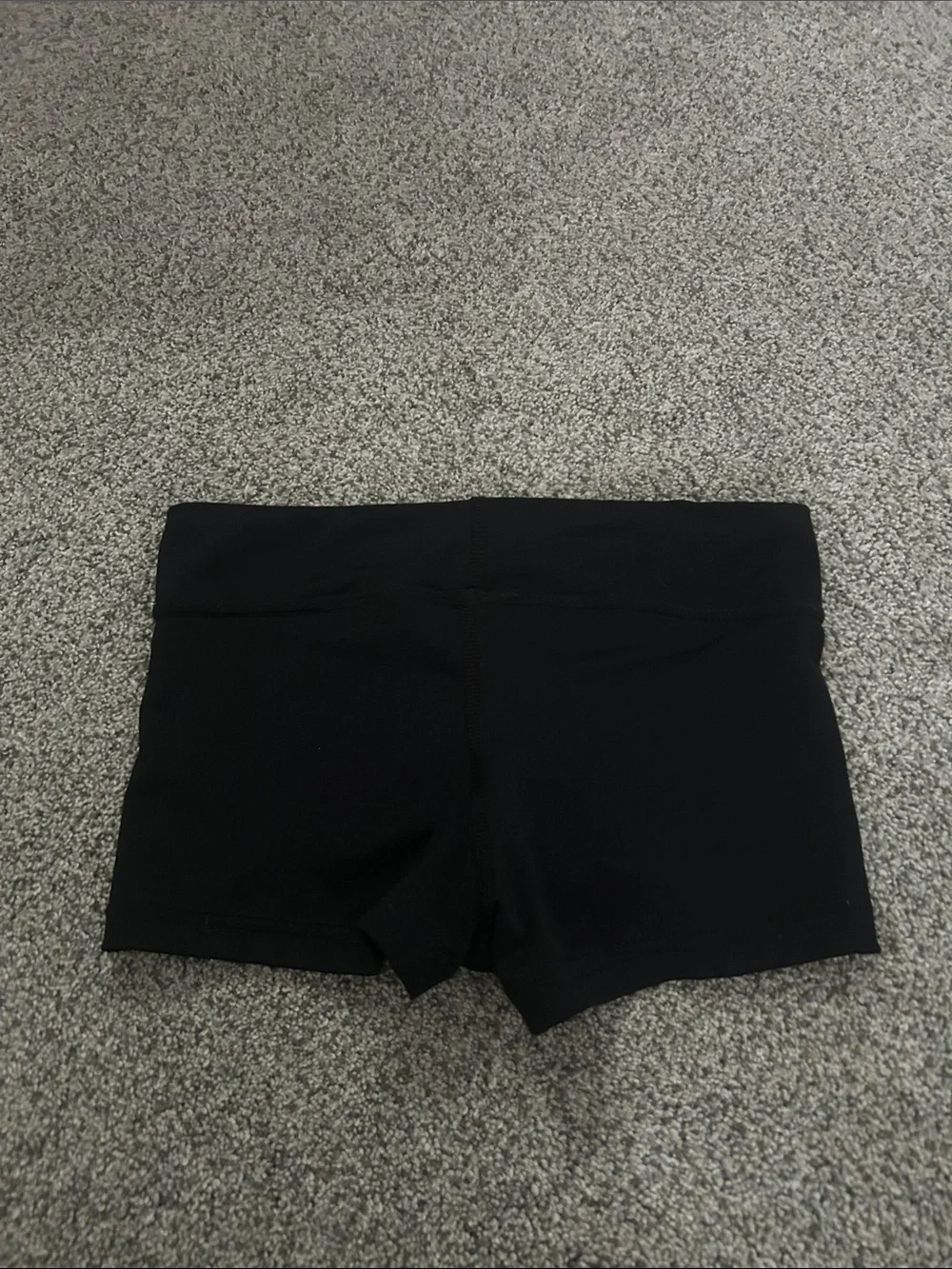 Nike Black Women's Workout Booty Shorts with White Swoosh